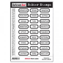 Darkroom Door Cling Stamps - Word Labels
