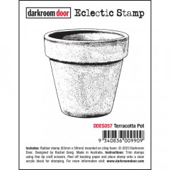 Darkroom Door Cling Stamps - Eclectic Terracotta Pot