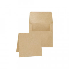 Graphic 45 - Spuare Cards with Envelopes - Kraft