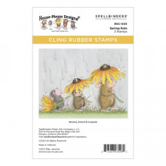 Spellbinders Cling Stamps - House Mouse - Spring Rain