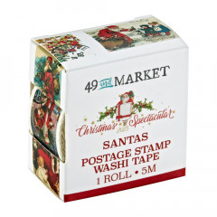 49 And Market - Postage Stamp Washi Tape - Christmas Spectacular 2023 - Postage Washi Santa