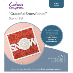 Crafters Companion- Stencil Set - Graceful Snowflakes