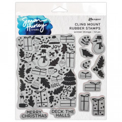 Simon Hurley 6x6 Cling Stamps - Winter Things