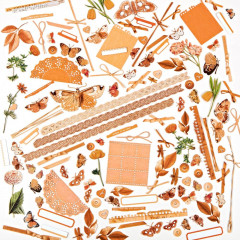 49 and Market - Color Swatch: Peach - Laser Cut Outs - Elements