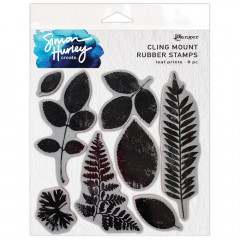 Simon Hurley 6x6 Cling Stamps - Leaf Prints