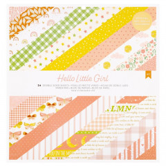 Gold Foil, Hello Little Girl - 12x12 Paper Pad