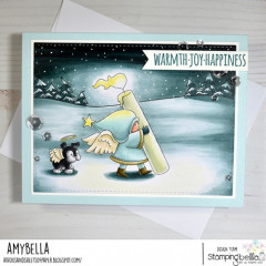 Stamping Bella - Cling Stamps - Bundle Girl & Puppy Candle Bearers