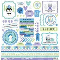 Doodlebug This & That Cardstock Stickers 12X12 - Snow Much Fun