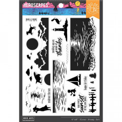 Hero Arts Clear Stamps - Color Layering Sunset Over Waves