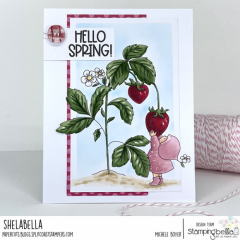 Stamping Bella - Cling Stamps - Bundle Girl Loves Strawberries