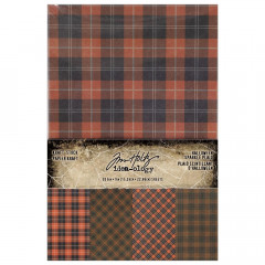 Tim Holtz - Idea-Ology - Kraft-Stock Cardstock Pad - Halloween Sparkle Plaid