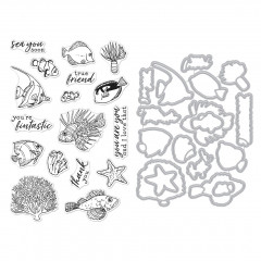 Hero Arts - Clear Stamps & Cutting Dies - Tropical Fishes