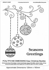 EMBOSSING Easy Christmas Baubles Template