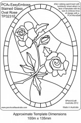 Embossing Easy Emboss Stained Glass Oval Rose