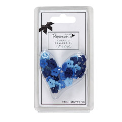 Mini Gänseblümchen Knöpfe - Capsule - Burleigh Blue