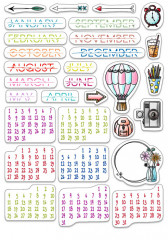 Clear Stamp Set - BuJo Infinite Calendar
