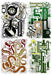 Clear Stamp Set - Design QRST Letters