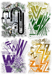 Clear Stamp Set - Design UVWZ Letters
