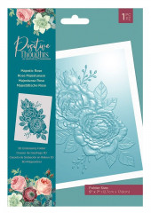 3D Embossing Folder - Positive Thoughts Majestic Rose