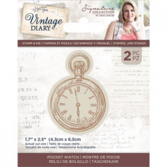Clear Stamps and Die - Vintage Diary Pocket Watch