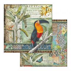 Stamperia 2-seitiges 12x12 Designpapier - Amazonia Toucan