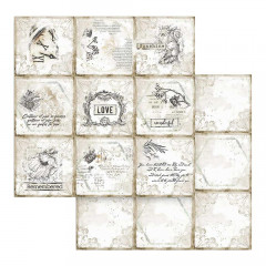 Stamperia 2-seitiges 12x12 Designpapier - Romantic Journal Cards
