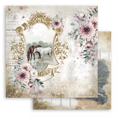 Stamperia 2-seitiges 12x12 Designpapier - Romantic Horses Lake