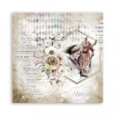Stamperia 2-seitiges 12x12 Designpapier - Romantic Horses Lady w