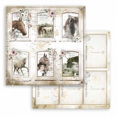 Stamperia 2-seitiges 12x12 Designpapier - Romantic Horses Cards