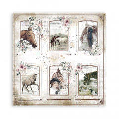 Stamperia 2-seitiges 12x12 Designpapier - Romantic Horses Cards