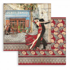 Stamperia 2-seitiges 12x12 Designpapier - Desire-Place du Tango