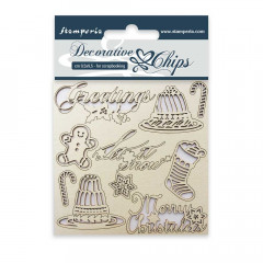 Stamperia Decorative Chips - Classic Christmas