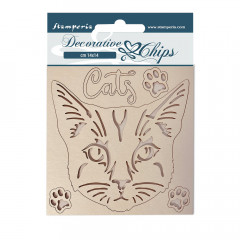Stamperia Decorative Chips - Provence Cat