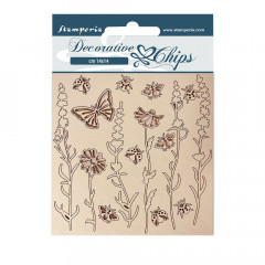 Stamperia Decorative Chips - Provence Flowers and Butterflies