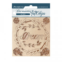 Stamperia Decorative Chips - Rose Parfum dream