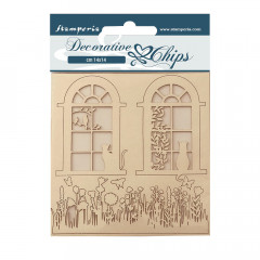 Stamperia Decorative Chips - Welcome Home Windows