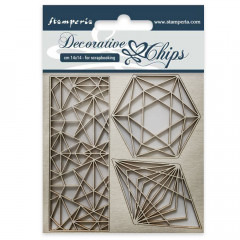 Stamperia Decorative Chips - Geometry