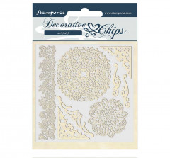 Stamperia Decorative Chips - Passion Laces and Corners