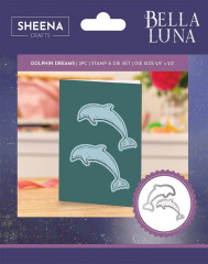Clear Stamp & Cutting Die - Sheena Douglass - Bella Luna - Dolphin Dreams