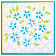Sizzix - Layered Stencil by Eileen Hull - Watercolour Flowers & Lattice