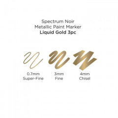 Spectrum Noir Acrylic Paint Marker Metallic Set - Liquid Gold