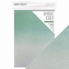 Craft Perfect Ombre Card - Opalescent Green