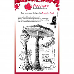 Woodware Clear Stamps - Vintage Fungi Up