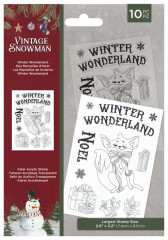 Clear Stamps - Vintage Snowman Winter Wonderland