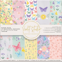 Violet Studio Butterflies and Flowers 6x6 Paper Pad
