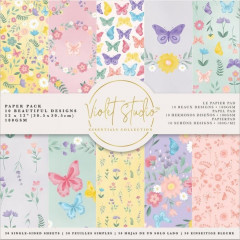 Violet Studio Butterflies and Flowers 12x12 Paper Pad