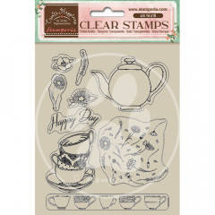 Stamperia Clear Stamps - Create Happiness Welcome Home Cups