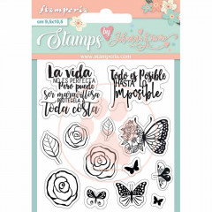 Clear Stamps - Circle of Love Roses and Butterfly