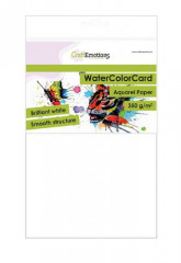 CraftEmotions A5 Watercolor Papier - brilliant weiß (350g)