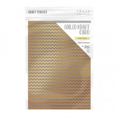 Tonic Foiled Kraft Card - Golden Zigzag